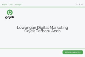 Lowongan Digital Marketing Gojek Terbaru Aceh