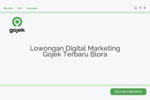 Lowongan Digital Marketing Gojek Terbaru Blora