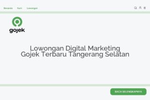 Lowongan Digital Marketing Gojek Terbaru Tangerang Selatan