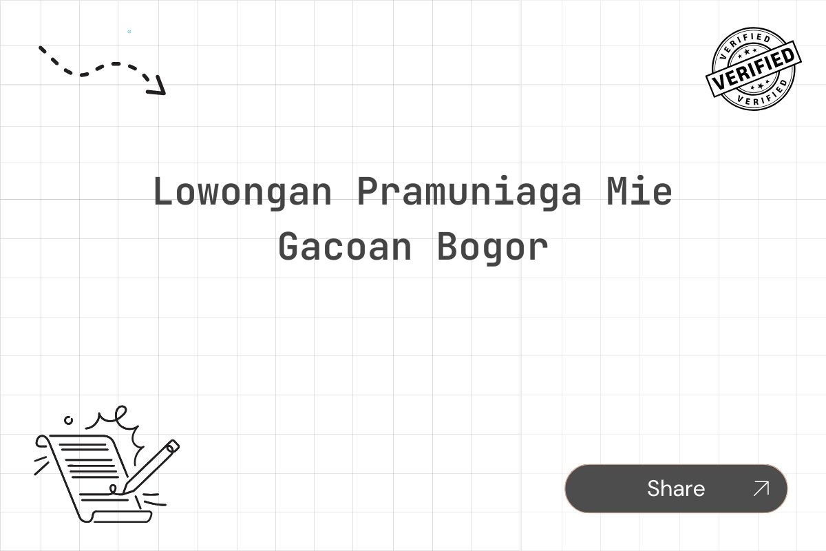 Lowongan Pramuniaga Mie Gacoan Bogor