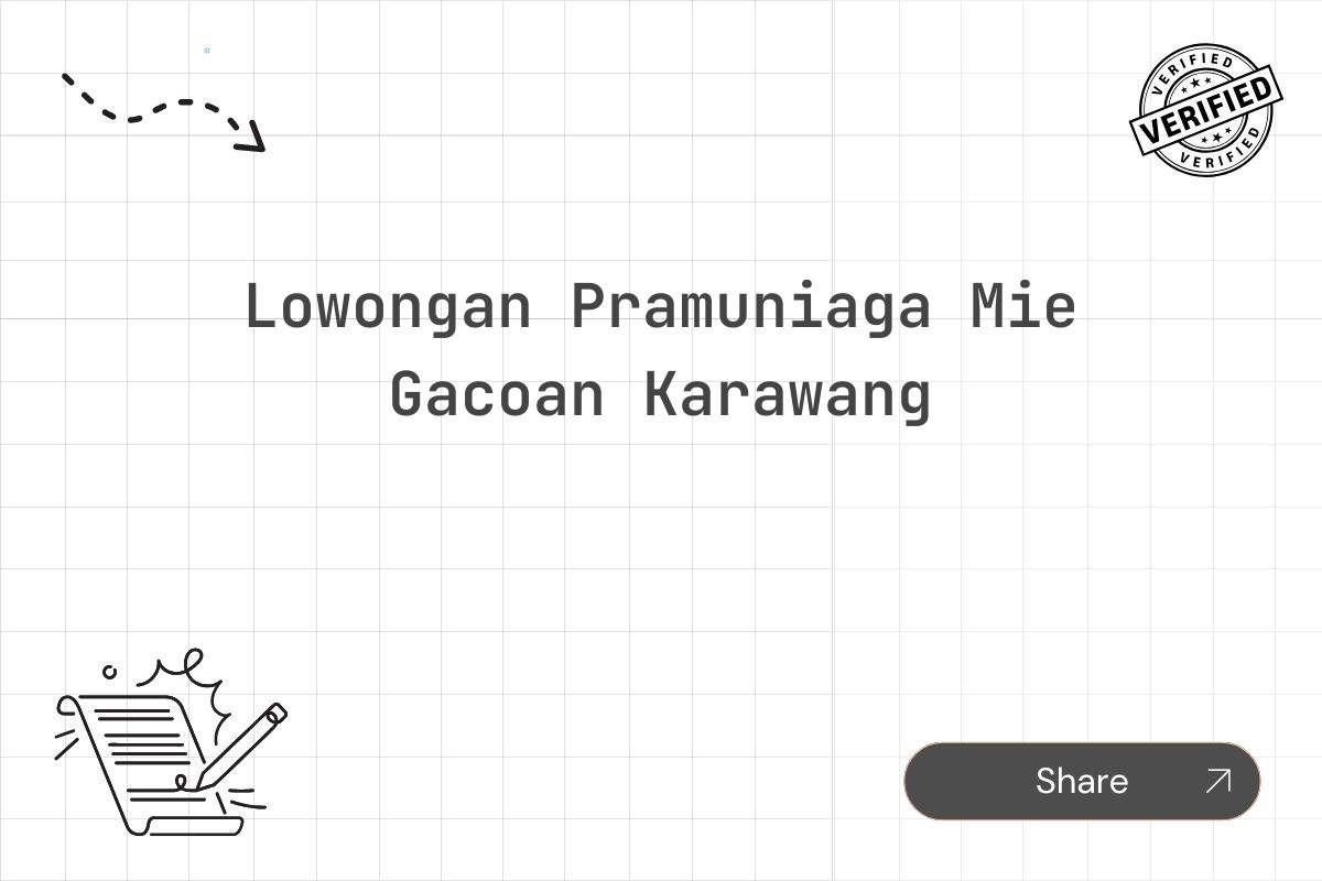 Lowongan Pramuniaga Mie Gacoan Karawang