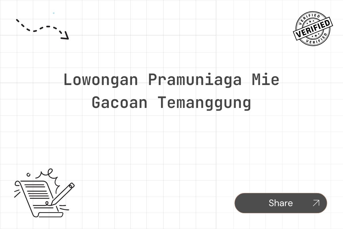 Lowongan Pramuniaga Mie Gacoan Temanggung