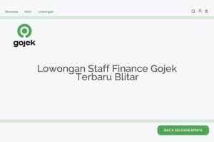 Lowongan Staff Finance Gojek Terbaru Blitar