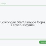 Lowongan Staff Finance Gojek Terbaru Boyolali