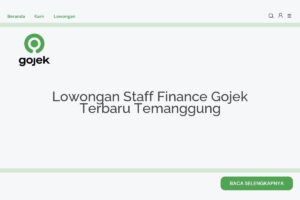 Lowongan Staff Finance Gojek Terbaru Temanggung