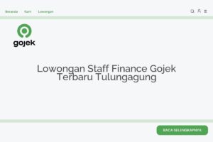Lowongan Staff Finance Gojek Terbaru Tulungagung