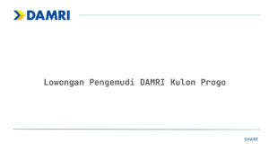 Lowongan Pengemudi DAMRI Kulon Progo