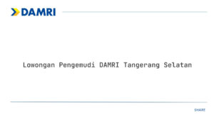 Lowongan Pengemudi DAMRI Tangerang Selatan